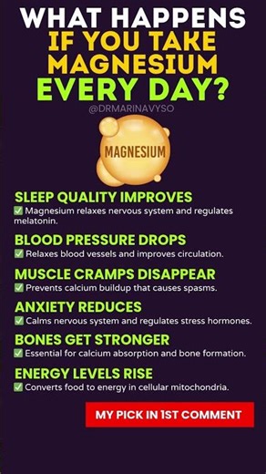 What Happens If You Take Magnesium Every Day? #MagnesiumBenefits #HealthyAging #SeniorWellness