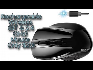 Tecknet Wireless (Bluetooth & 2.4 GHz) Rechargeable Mouse