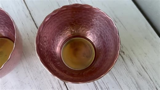 Hammered Copper Plated Bowls - Set of 2 Vintage Scalloped Trinket Bowls - Etsy