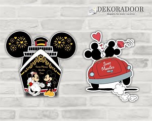 Bride and Groom Mickey and Minnie Wedding Disney Inspired Disney Cruise Stateroom Door Magnet/dcl Wedding Magnet/mickey Magnet/dcl Magnet/ - Etsy