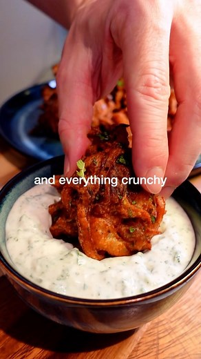 Harry Heal on Instagram: "Onion Bhajis with Cucumber Raita 👌 Full recipe in bio 🙌 . . . . . . . . . #onion #onionbhajis #onionbhaji #crispy #crunchy #comfortfood #thehealchef #cooking #recipes #foodie #foodlover"