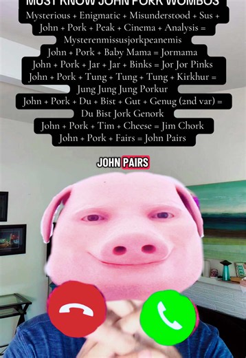 MUST KNOW JOHN PORK WOMBOS: Mysterenmissusjorkpeanemis, Jormama, Jor Jor Pinks, Jung Jung Jung Porkhur, Du Bist Jork Genork, Jim Chork, John Pairs Professor Sendy is an official partner with Speechify. Check the link in my bio to get your free trial! Buy the Lowkirkentologiclowstatothenticlaura shirt here: Etsy.com/shop/STLBrendonStore Professor Sendy’s Cameo: https://v.cameo.com/e/51JOESzAV2b Please reach Professor Sendy here or email stlbrendonofficial@gmail.com