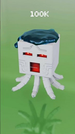 1 Million Water Drops 💦👻 Minecraft Ghast -Chapter 2 #minecraft #blender3d #3dart