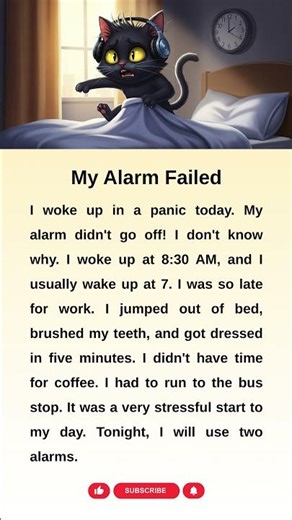 Alarm Fail ⏰ Wake Up Late (Morning) #shorts #english #morning