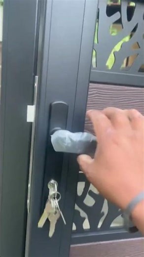 Perfect Close | Composite + Aluminum Double Lattice Gate in Aspen by Greenwood Fence