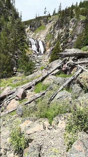 Hiking mystic falls in Yellowstone