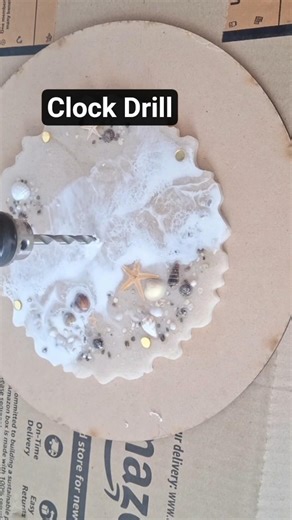 Resin clock making tutorial/drill tutorial #viral #viralshorts #ytshorts #diy #trending #resinart