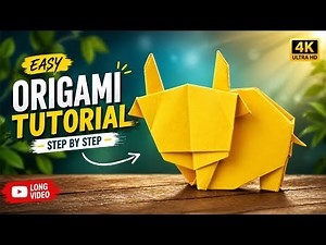 Easy Origami Animal Tutorial 🐂 | Step by Step Paper Craft for Beginners (4K)
