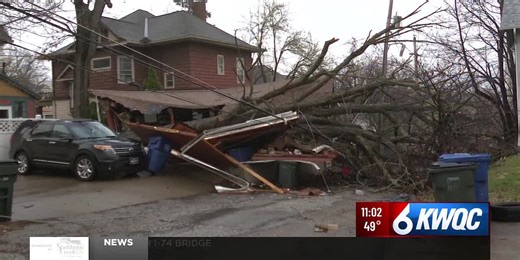 Customers impacted after tree falls on powerlines, garage
