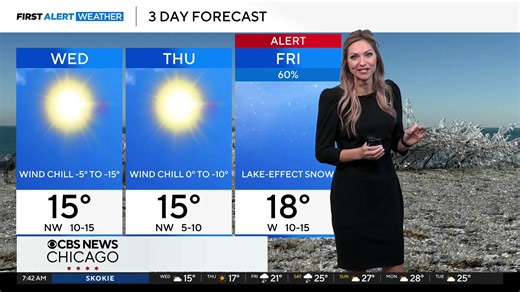 Lookout for lake-effect snowfall to return Friday & Saturday! CBS Chicago | Meteorologist Kylee Miller