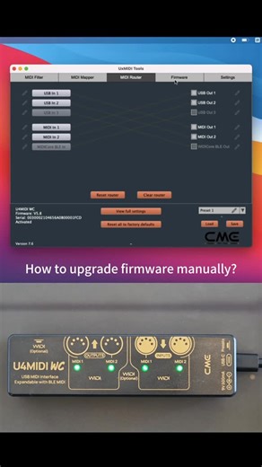CME Pro - The MIDI Experts on Instagram: "How to manually update your U4MIDI WC! #midi #cme #u4"