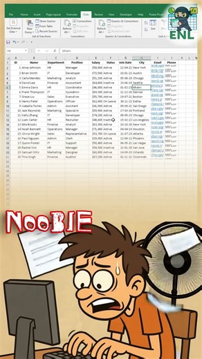 Organize Tables in Excel (Pro vs Noob)