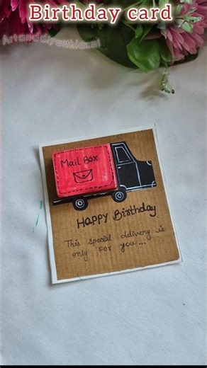 DIY Mail Box Birthday Card 🚚💌 | Unique Handmade Gift Idea #shorts #cutecards