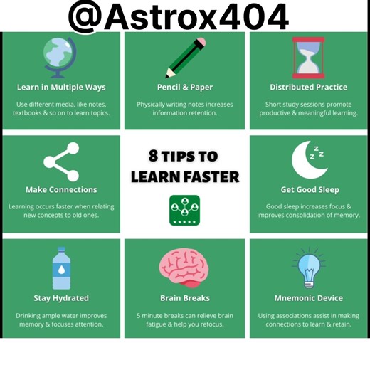 8 Tips To Learn Faster #education