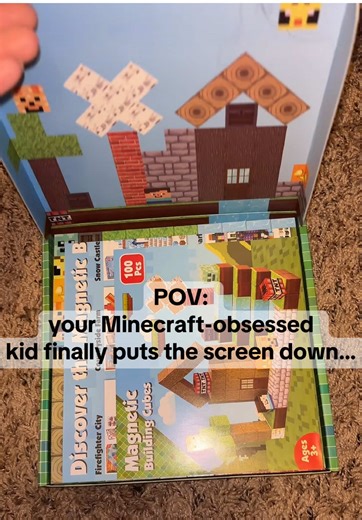 Minecraft kids screen-free play = a parenting win #minecraftkid #screenfreeplay #christmasgift #tiktokshop #tiktokmademebuyit