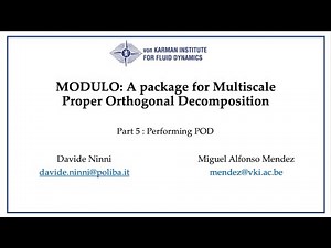 MODULO Tutorial 5 : Performing POD