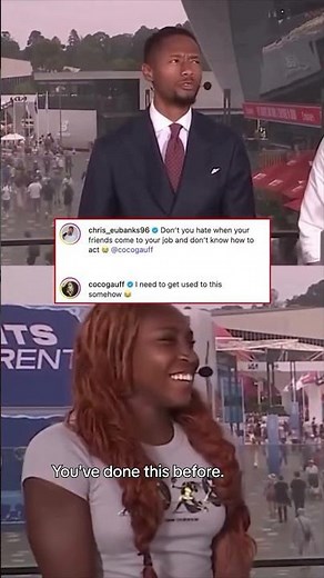 See this is why you can’t bring your friends to work 😂 #AustralianOpen 🎥: espnw/IG