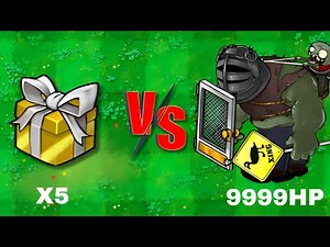 PvZ Hybrid Challenge - 5 Plants Random Box Vip Vs 1 Ultra Giga Gargantuar 9999 HP, Who will win?