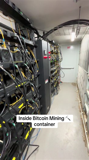 Inside Bitcoin mining container #crypto