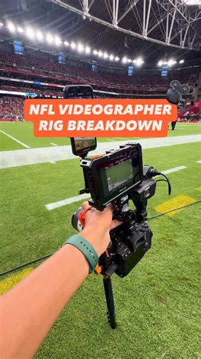 Daniel Freitas on Instagram: "NFL camera rig breakdown 🏈🎥 This is the setup I’ve been running for live NFL coverage — built for speed, stability, and flexibility in chaotic environments. Every piece is essential during these high speed game days. Over the last 2 seasons I’ve tried to build that the “perfect rig”, but this one works for me! Curious where other shooters land though 👇 Do you prefer: • fully rigged vs bare bones? • top handle or side handle? • external monito