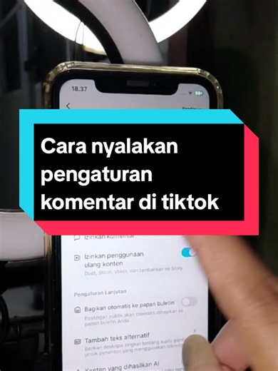 Cara nyalakan pengaturan komentar ditiktok #komentar #pengaturan #video #privasi #tutorial