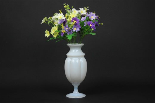 White Opaline Glass Vase - Signed "sèvres France" - Thick Baluster Glass - Art Deco Style 1960 - Etsy