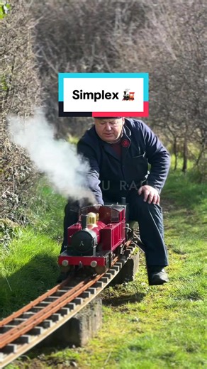 Simplex Miniature Steam Locomotive's First Run on Track