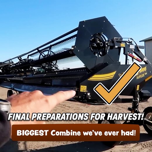 We Set Up The New 45FT Honey Bee Header | Millennial Farmer