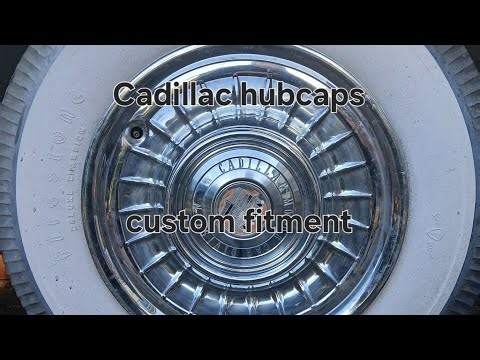 Customising Cadillac hubcaps to fit a Ford wheel - custom shoebox Ford
