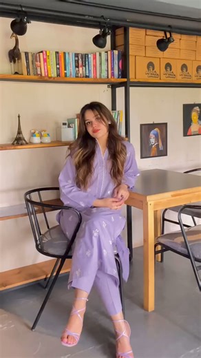 Lilac embroidered ensemble 😍 Softest fabric & the softest color. So much to love in a single outfit! #shopping #fashion #shoponline #online #clothing #apparel #clothes #printed #embroidery #sale #foryoupage #modern #lilac | Mehrun's Wardrobe