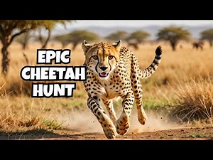 Wild cheetah takes down prey in lighting fast chase