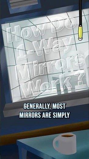 How Do 1-Way Mirrors Work? #short #howitworks #animation #science