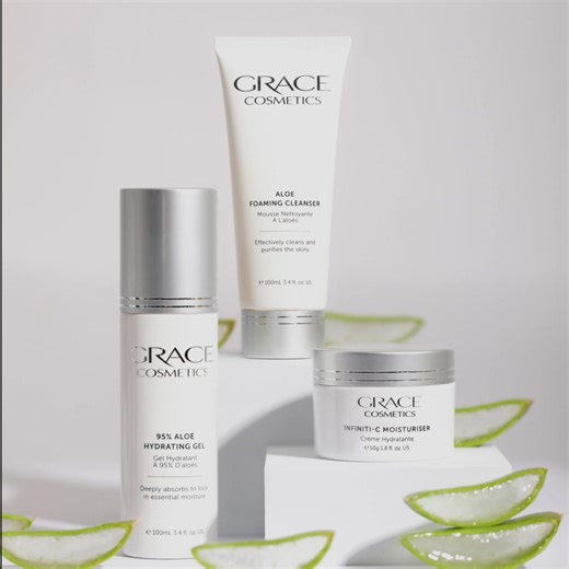 Good skin isn’t a dream, it’s a decision! Grace sets are now 20% OFF! Transform your skin with the power of organic aloe vera. 🌿 Don't wait, ends tomorrow 11:59pm! https://gracecosmetics.global/ #sale #routine #skincare #naturalbeauty #skintransformation #skinroutine #skincaretips | Grace Cosmetics
