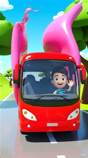 The GIANT Pink Spring TRAPPED Our Bus! 🤯Funny Cartoon Accident