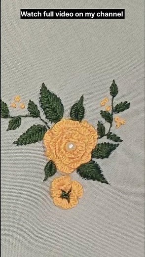 3D Flower Embroidery Design | Modern Hand Embroidery Tutorial