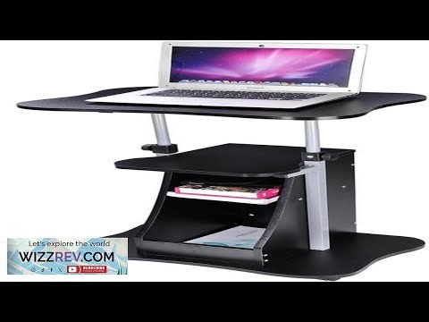 Yescom Lectern Podium Stand Portable Rolling Laptop Cart on Wheels Storage Cabinet