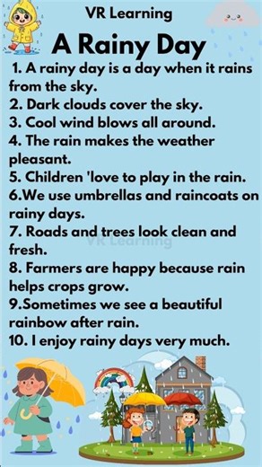 A Rainy Day || Essay on A Rainy Day ||#shorts