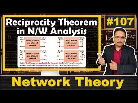 1 - Reciprocity Theorem in Network Analysis: Explained with Examples