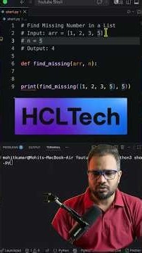 Python Interview Question – Find Missing Number in a List #shorts #dsa #interview