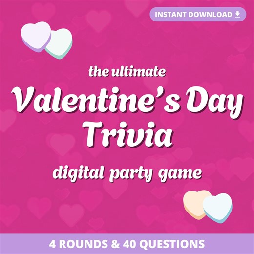VALENTINE’S DAY TRIVIA Digital Party Game | 4 Rounds & 40 Questions | Digital Download | Trivia Quiz | Powerpoint - Etsy Canada