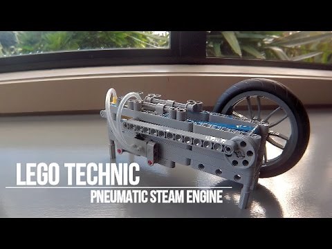 Lego Technic Pneumatic Steam Engine with Instructions