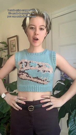 t rex knit release day! #knittok #knittrex