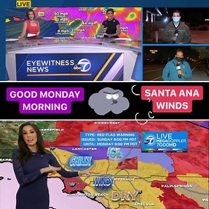 LIVE team coverage now on the ABC7 Morning Show on the Santa Ana winds expected this morning across SoCal w/ a Red Flag Warning & fire risk. We hope you’ll join us 4am - 7am! https://abc7.com/weather/red-flag-warning-powerful-winds-expected-in-socal/7336825/ | Brandi Hitt