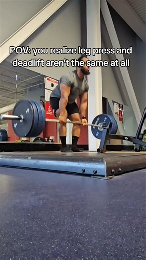 POV: You realize leg press and deadlift aren’t the same at all #deadlift #legpress