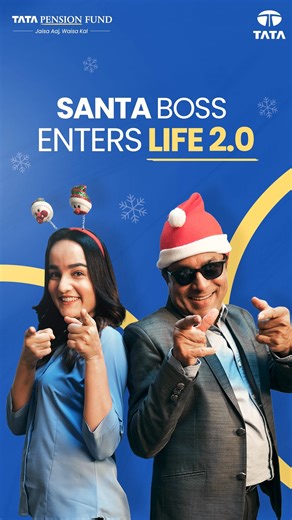 Retirement often feels like an ending, until you realise it’s simply the start of a new phase of life. Through the story of the Santa Boss, we see how thoughtful planning can help you step into Life 2.0 with confidence, calm and clarity. It’s a reminder that preparing for the future isn’t about giving up today, but about creating more freedom for tomorrow. Plan smart. Retire free with Tata Pension Fund. #TataPensionFund #Life2Point0 #NPS #JaisaAajWaisaKal #Retirement #RetirementPlanning | Tata P