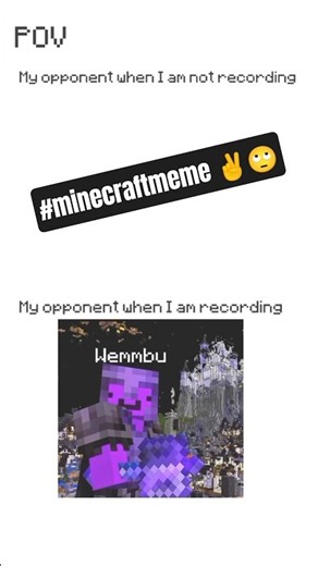 🗣Whenever I record my PvP video, I have different opponent💝 #mimecraft #catmemes #memes #technoblade