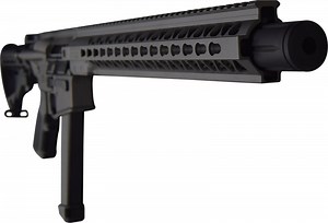 Brigade MFG BM-9 Forged 9mm AR Rifle 16" Barrel 15" U-Rail, Tungsten Grey Cerakote Finish, Adjustable 6 Position Stock w/ One High-Capacity Glock Compatible Magazine