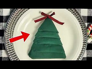 How to Fold a Napkin Into a Christmas Tree (Easy 9-Fold Tutorial!)