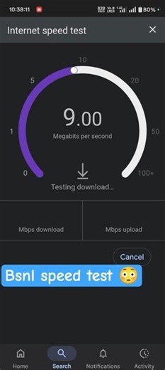 bsnl speed test 😳