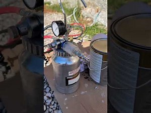 This is how we apply Stain and Varnish with a compressor